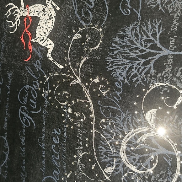 Affliction Black and White Reindeer Long Sleeve Tee - Picture 3 of 4